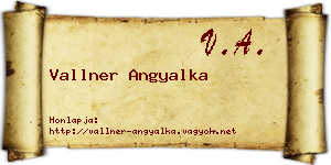 Vallner Angyalka névjegykártya